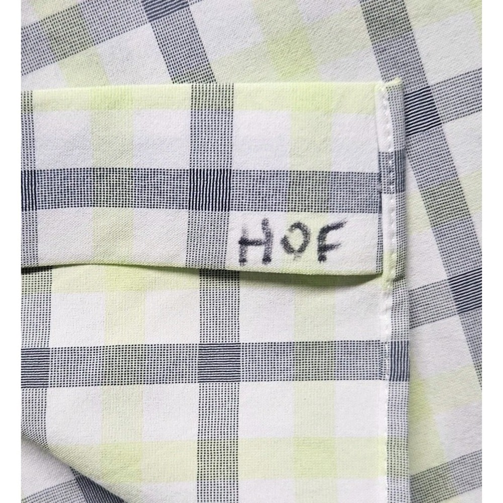 Peter Millar Summer Comfort Shirt Mens XL Yellow Grey Plaid Button Long Sleeve - Picture 3 of 9